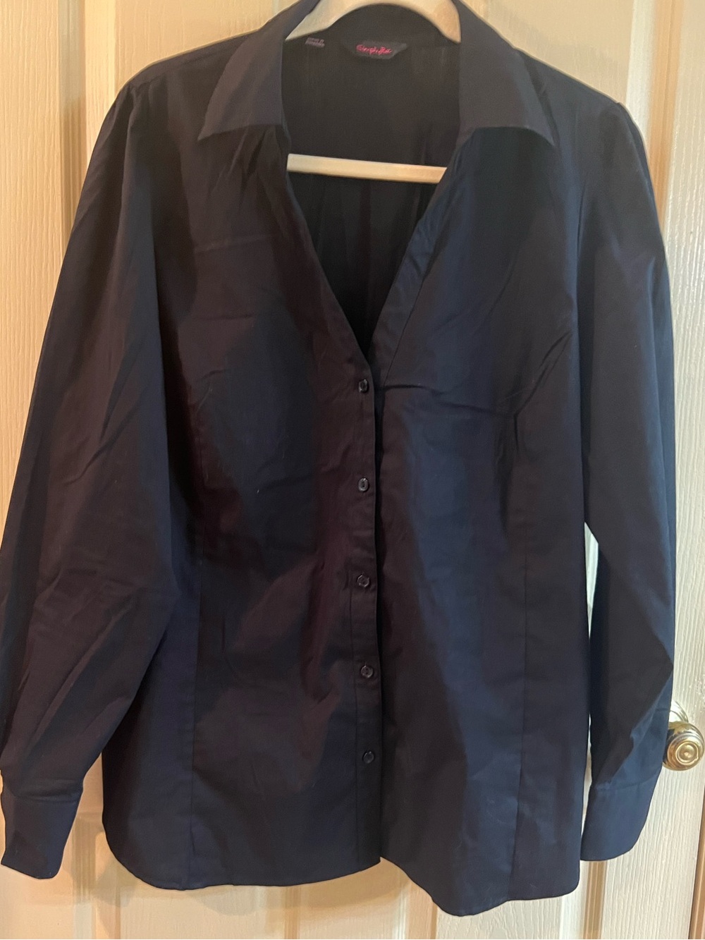 SimplyBe Button Down Long Sleeve Black Shirt Size 18